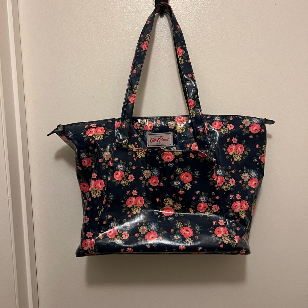 Blue & floral print Cath Kidston tote bag
